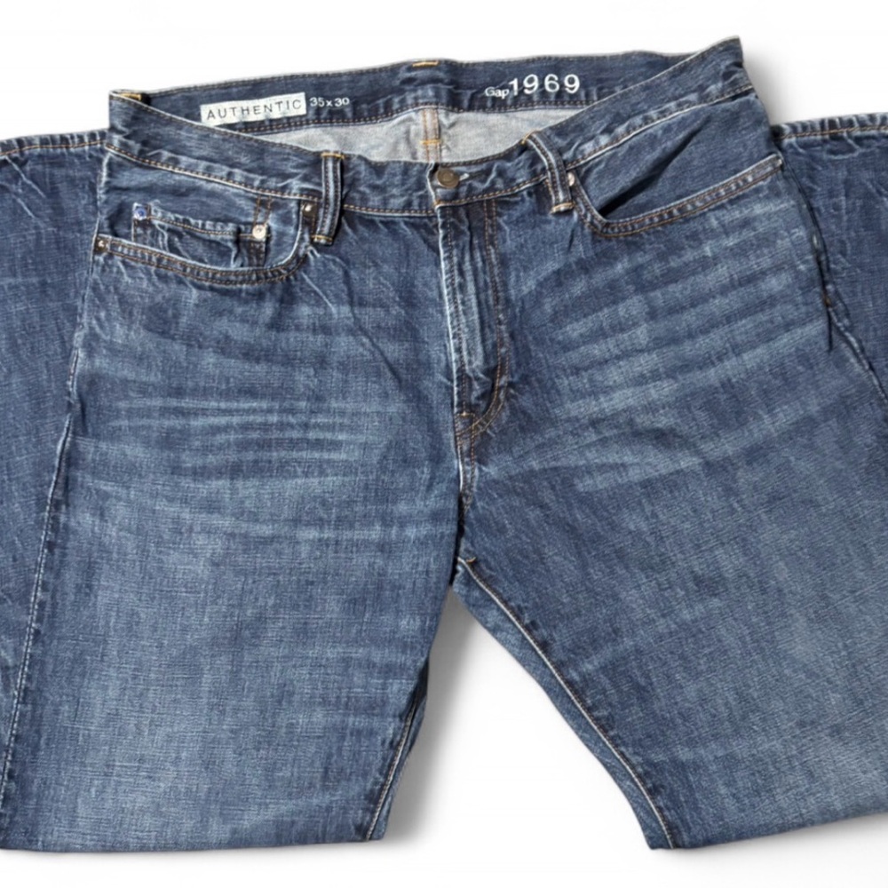 Gap 1969 Authentic Straight Leg Jeans 35x30 EUC